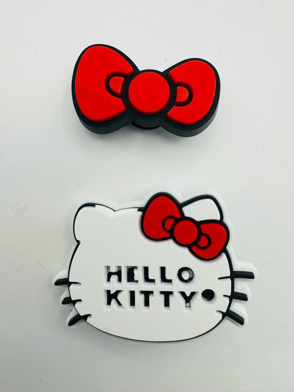 Hello Kitty Red & White Croc Shoe Charms Jibbitz Pack of 6